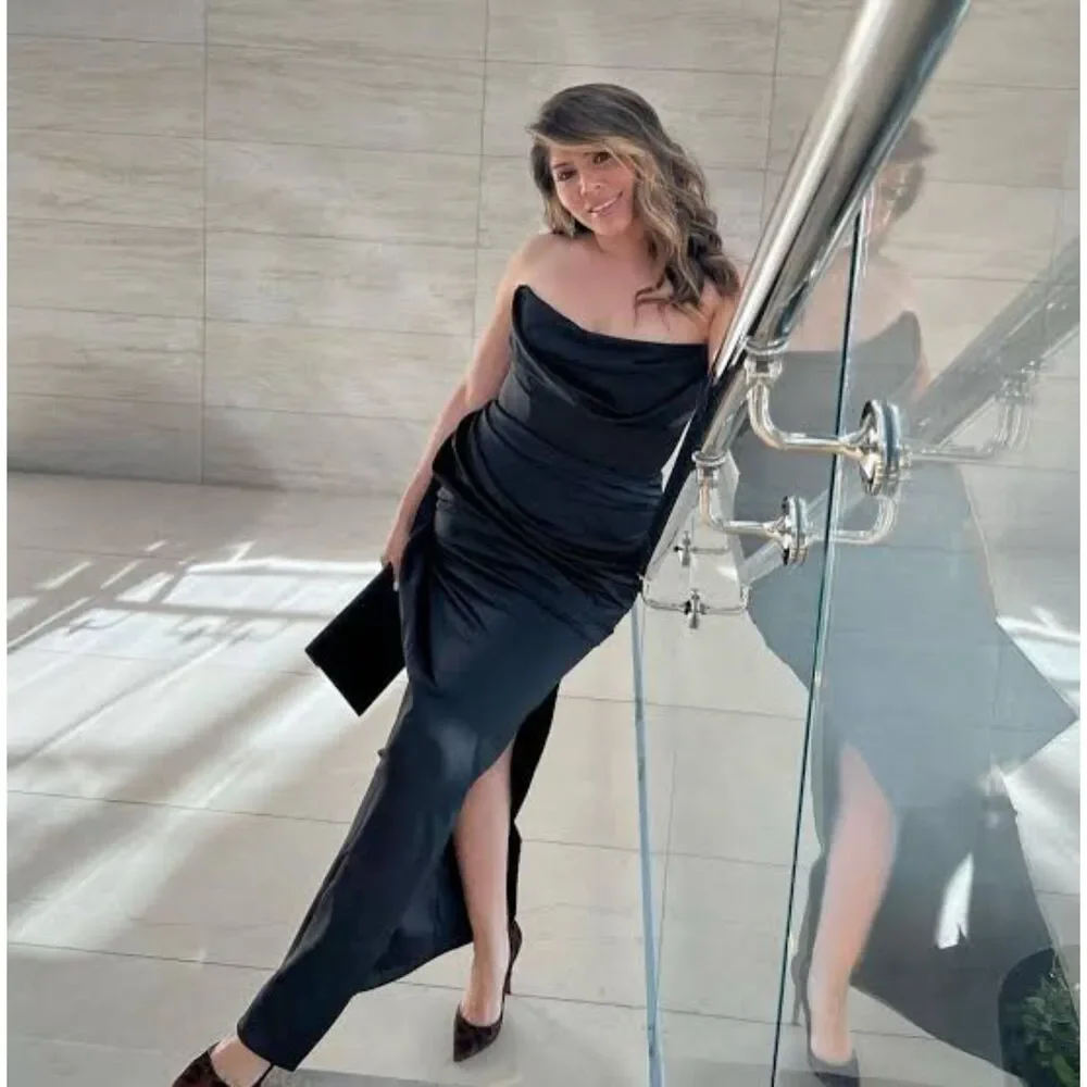 house of cb black satin dress House OF CB Womens Black Oliviana Halter-Neck Satin Maxi Dress L+ (A-C Cup)